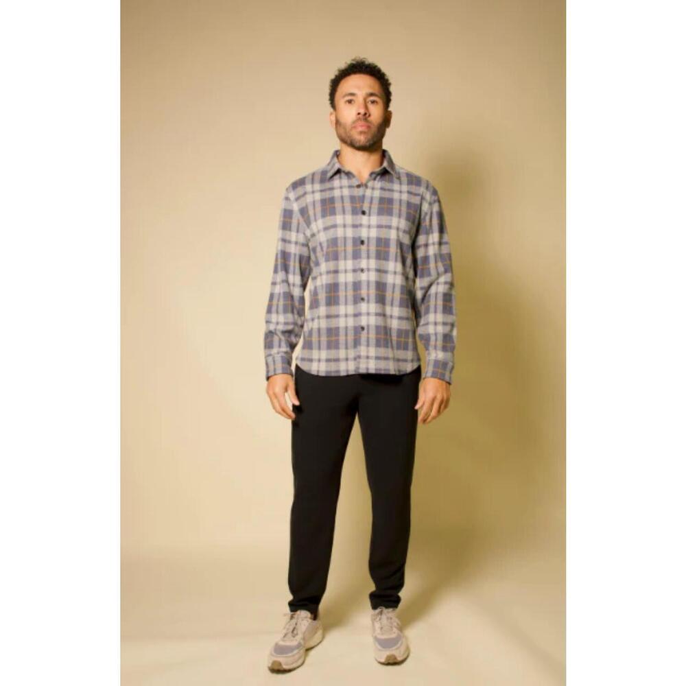 NEW FUNDAMENTAL COAST nazare ranch flannel shirt in sailor
